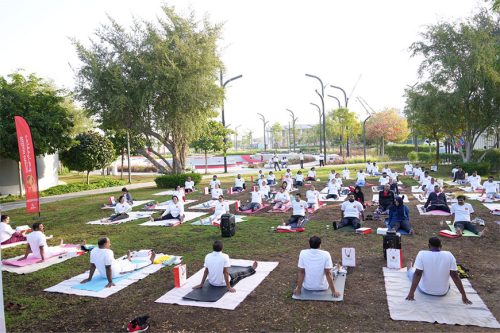 Over 200 people attend Thumbay Hospital Sharjah’s Mega Yoga Event to Mark International Yoga Day